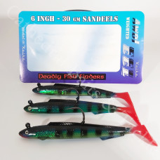 6" Sandeel Bait Lures Mackerel Green 